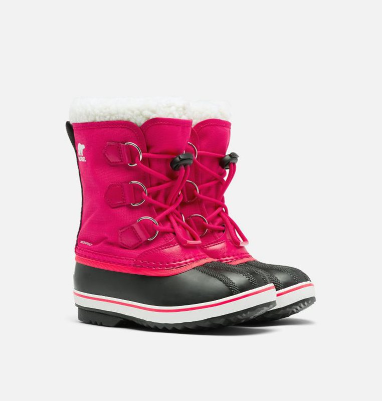 Sorel Childrens Yoot Pac™ Nylon - Kids Snow Boots Pink/Black - 724965FBJ